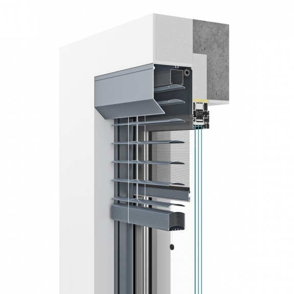 Jaluzelor de fațadă - sistemul cu montare frontală SKEF